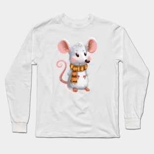 Cute Mouse Drawing Long Sleeve T-Shirt